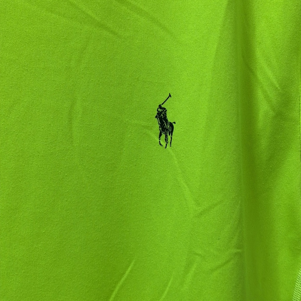 Polo Ralph Lauren men's lime green short sleeve shirt dry fit medium - USED - Picture 3 of 3